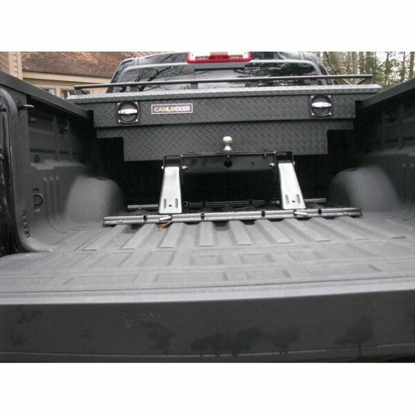 Camlocker 63in Low Profile Crossover Truck Tool Box, Notched Matte Black Aluminum KS63LPFNMB